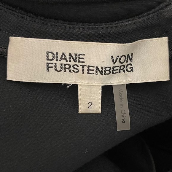 Diane Von Furstenberg Size 2 Delyse Fit and Flare Capped Sleeve Scoop Ne… - Picture 5 of 6